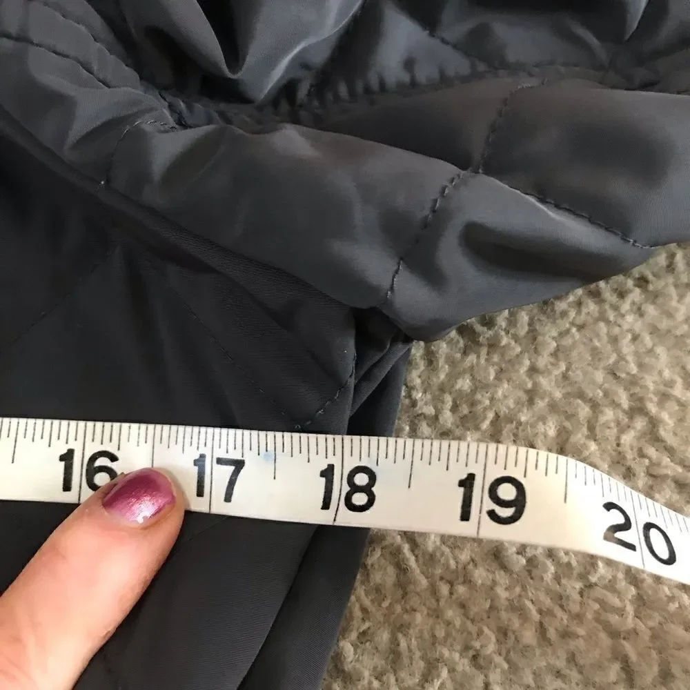 Gap Belted Puffer Coat Women's Size Small Petite Flinted Gray
